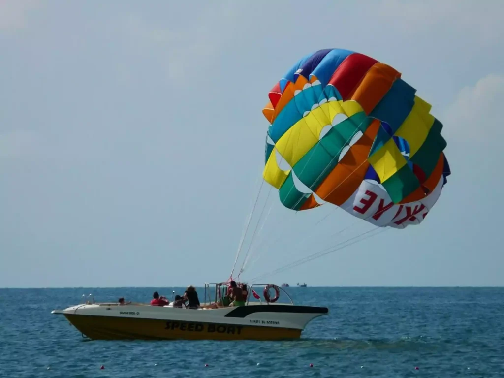 Parasailing is available at many of Goa’s famous beaches 